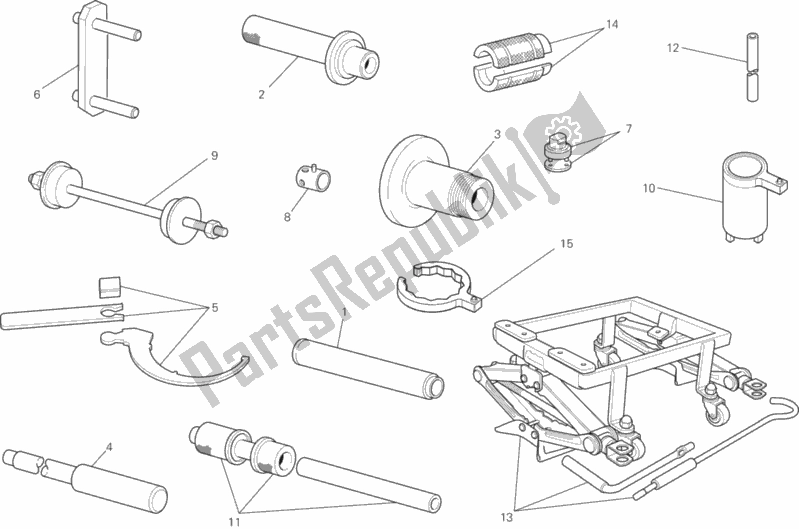 Tutte le parti per il 01b - Strumenti Di Servizio Per Officina del Ducati Diavel Carbon FL Thailand 1200 2017